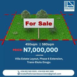 Land for sale Villa Estate Layout, Phase 6 Extension, Trans Ekulu Enugu Enugu