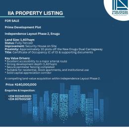 Land for sale Independence Layout Phase 2, Enugu Enugu
