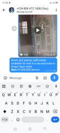 1 bedroom Flat / Apartment for rent Secured Area In Arepo Ogun State Obafemi Owode Ogun