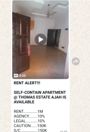 1 bedroom Flat / Apartment for rent  Thomas estate Ajah Lagos