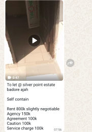 1 bedroom Flat / Apartment for rent Silver Point Estate Badore Ajah Lagos