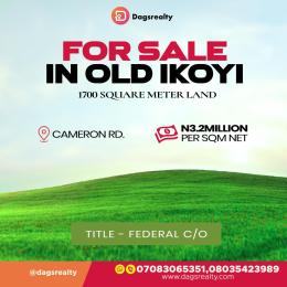 Land for sale Cameron Rd. Old Ikoyi Ikoyi Lagos