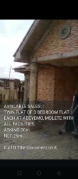 3 bedroom House for sale Adeyemo Molete Ibadan Molete Ibadan Oyo