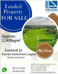 Land for sale Emene Industrial Layout, By Bethel Estate Enugu Enugu