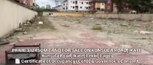 Land for sale Kusenla Road Ikate Lekki Lagos